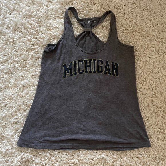 Champion | University of Michigan Racerback Tank Top in Dark Grey | Size S - Picture 1 of 3